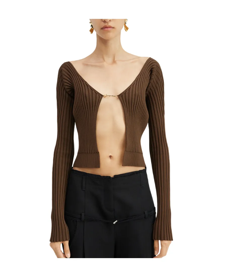 Logo Plaque Long-Sleeved Cardigan