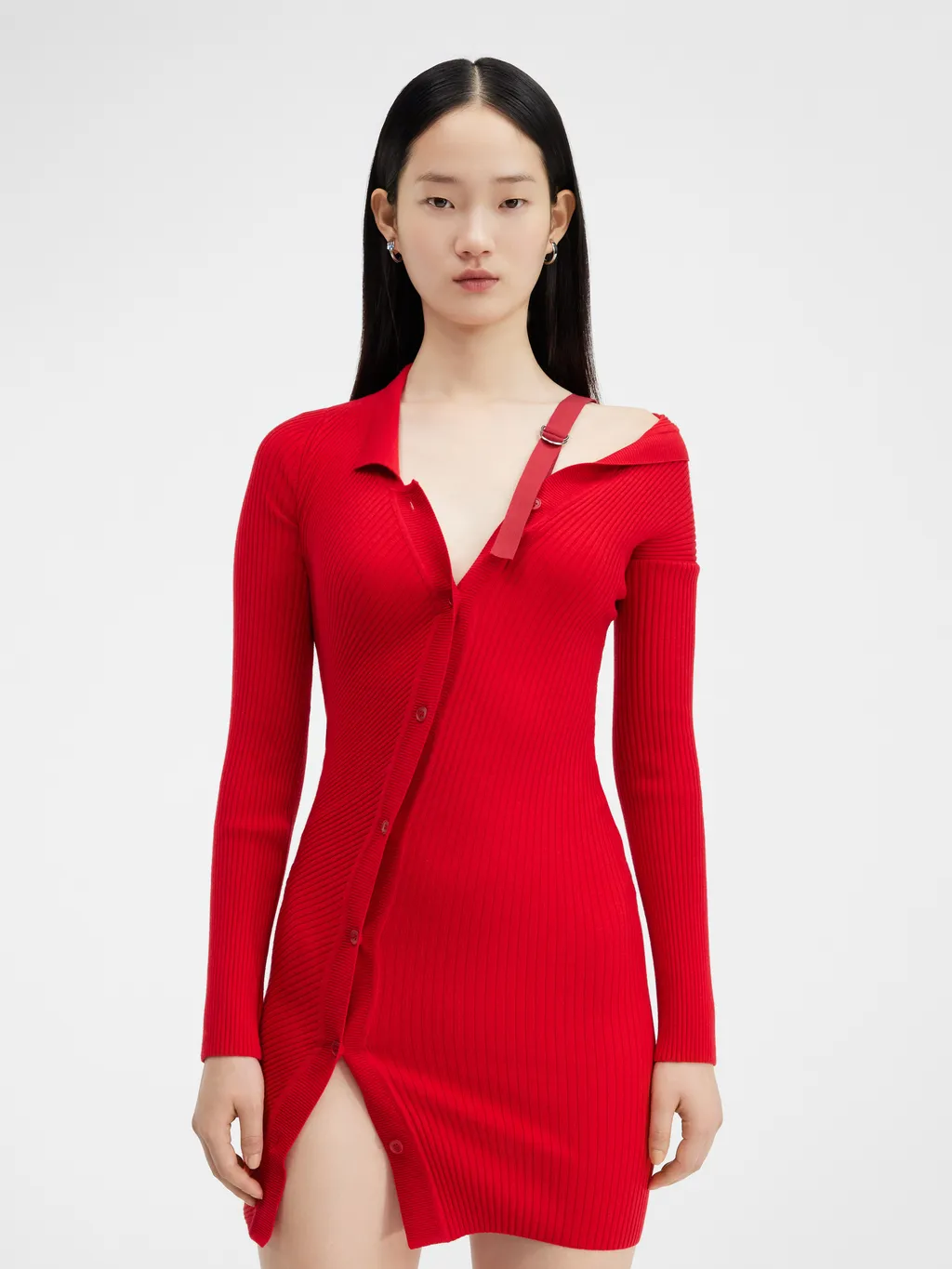 La Robe Maille Colin Ribbed Mini Dress