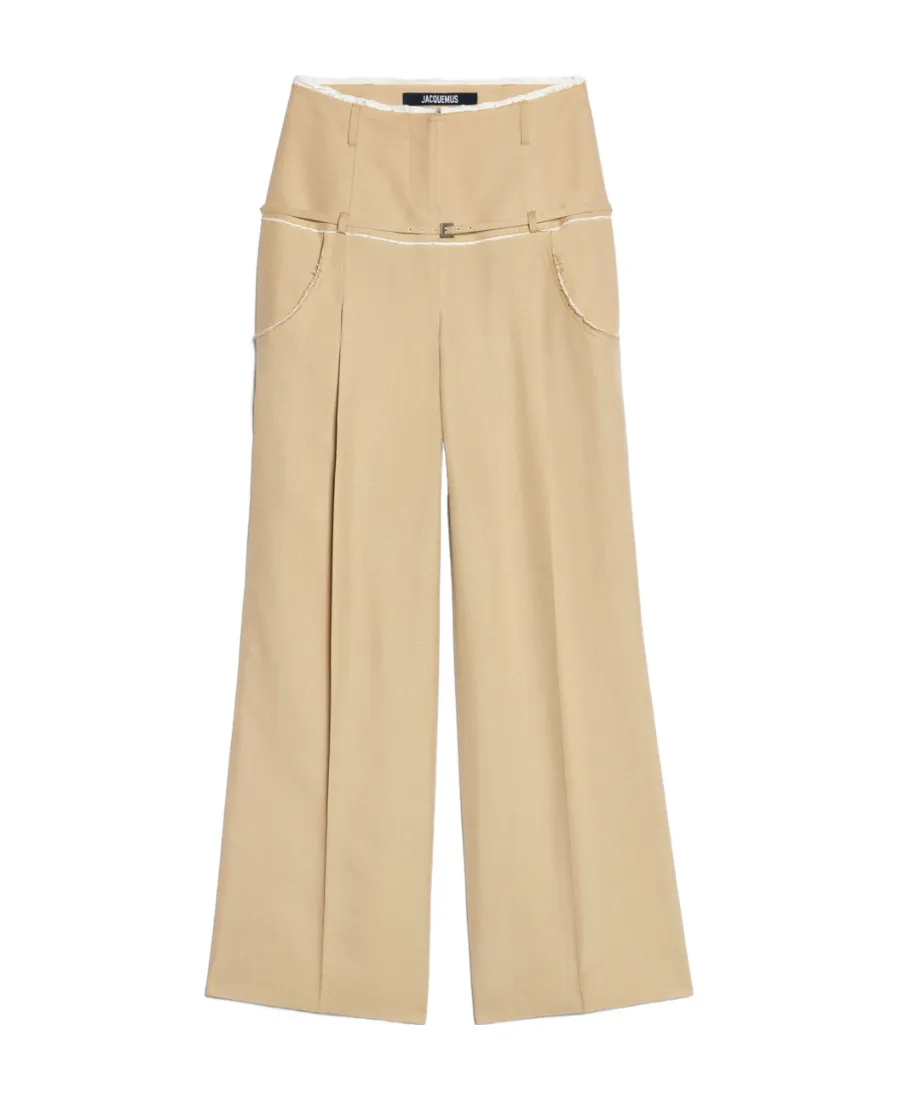 Belted Wide-Leg Pants