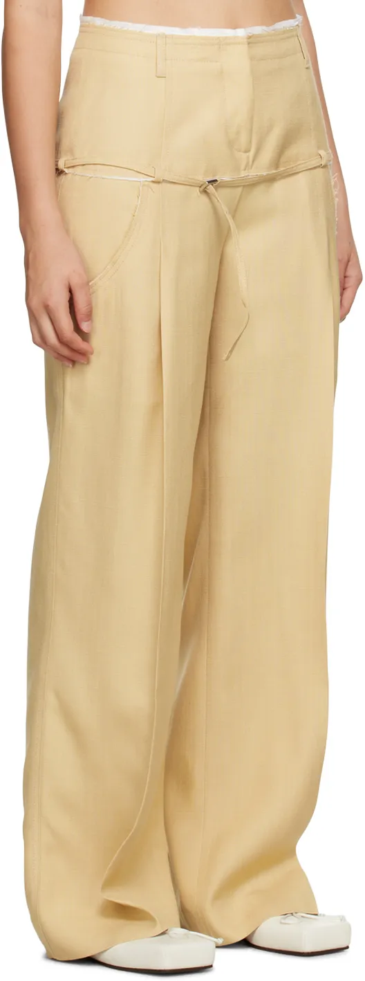 Belted Wide-Leg Pants