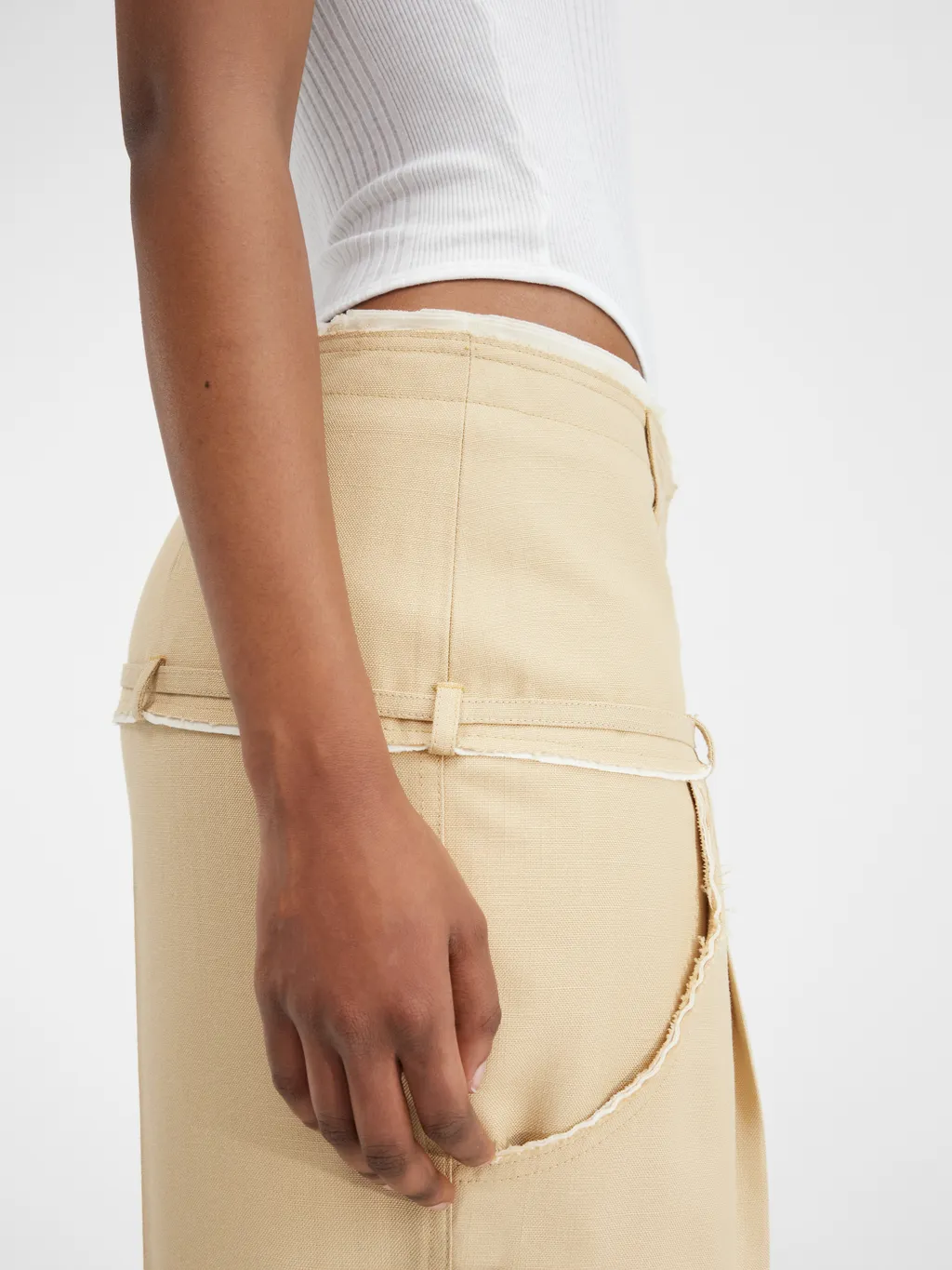Belted Wide-Leg Pants