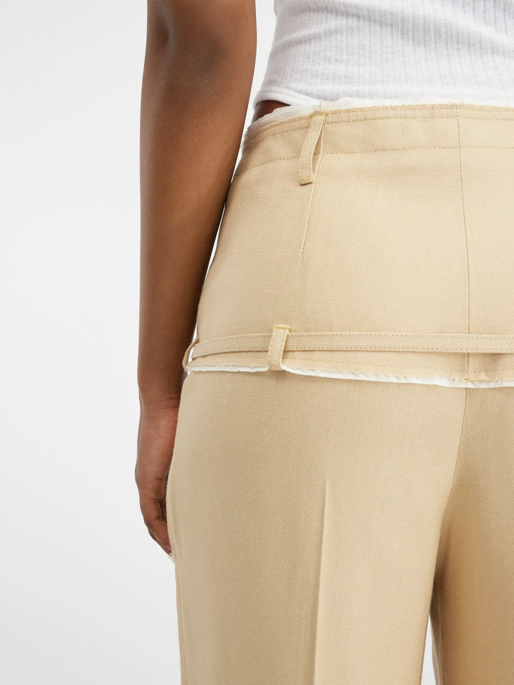 Belted Wide-Leg Pants