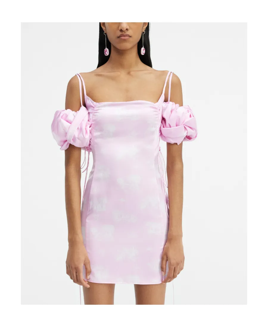 Puffed Sleeve Mini Dress