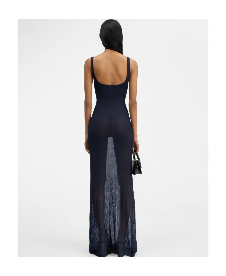Belted Long Knit Dress
