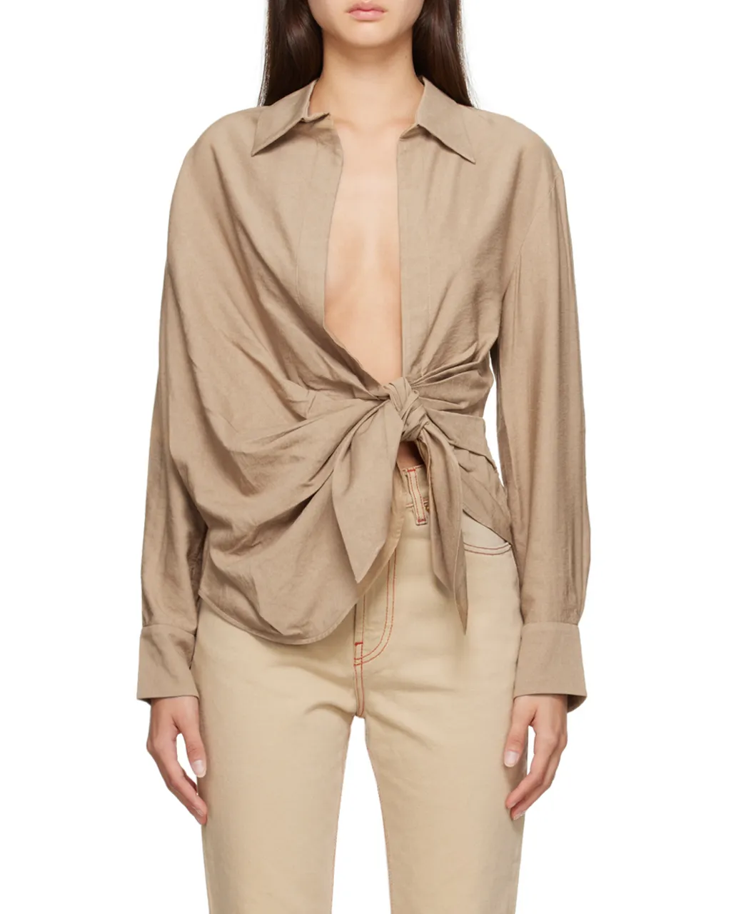 La Chemise Bahia Tied-Sash Shirt