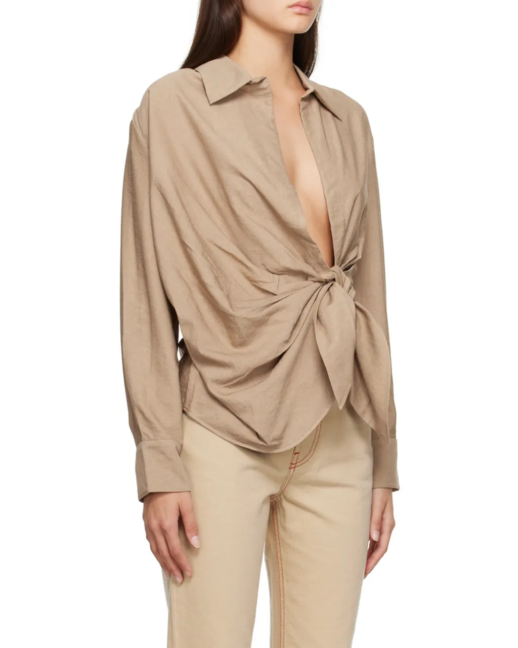 La Chemise Bahia Tied-Sash Shirt