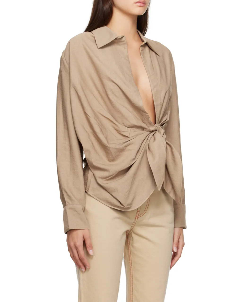 La Chemise Bahia Tied-Sash Shirt