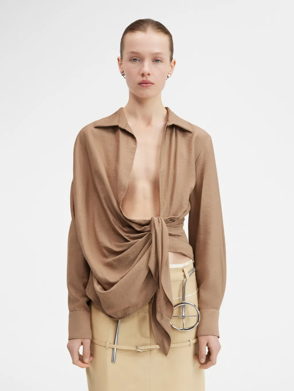 La Chemise Bahia Tied-Sash Shirt