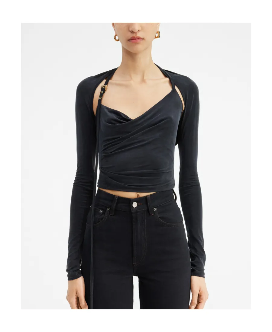 Peplo Draped Cut-Out Top