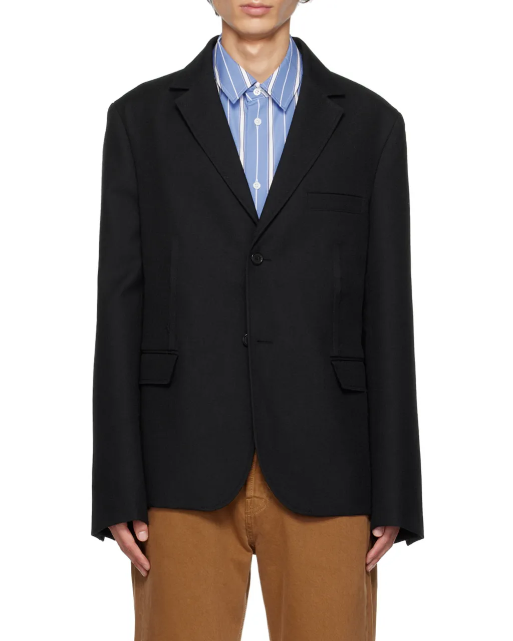 Single-Breasted Virgin Wool Blazer