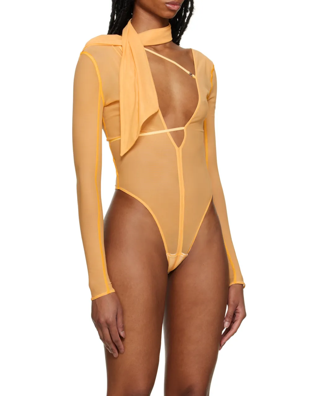 Le Body Abanaba Asymmetric Strappy Bodysuit