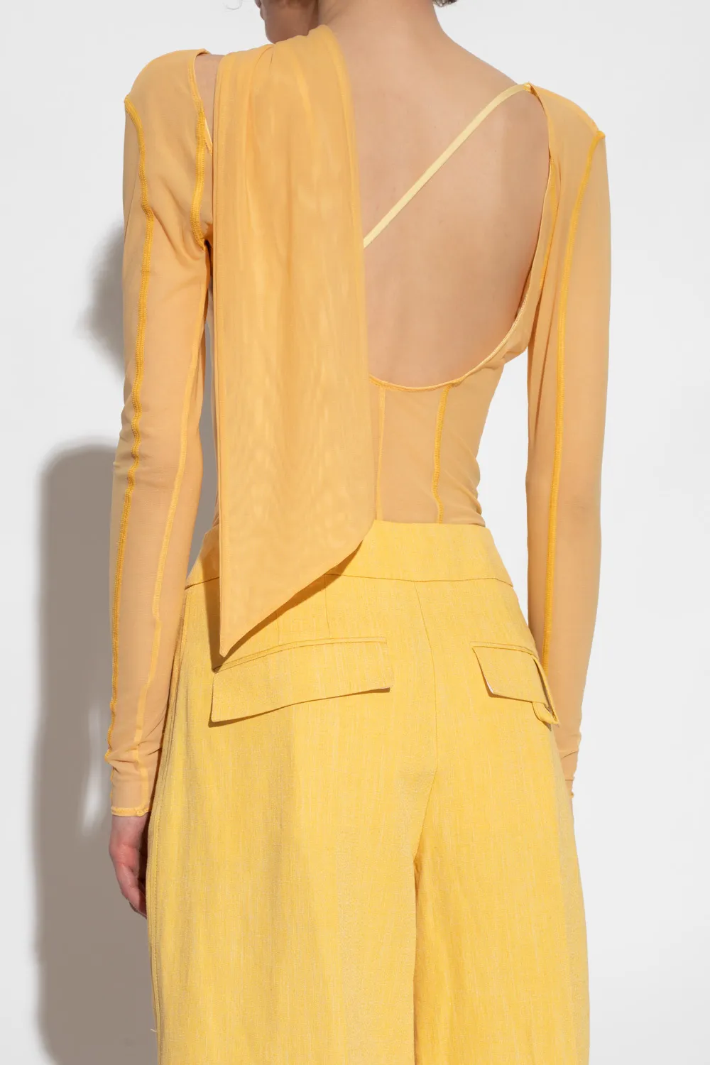 Le Body Abanaba Asymmetric Strappy Bodysuit