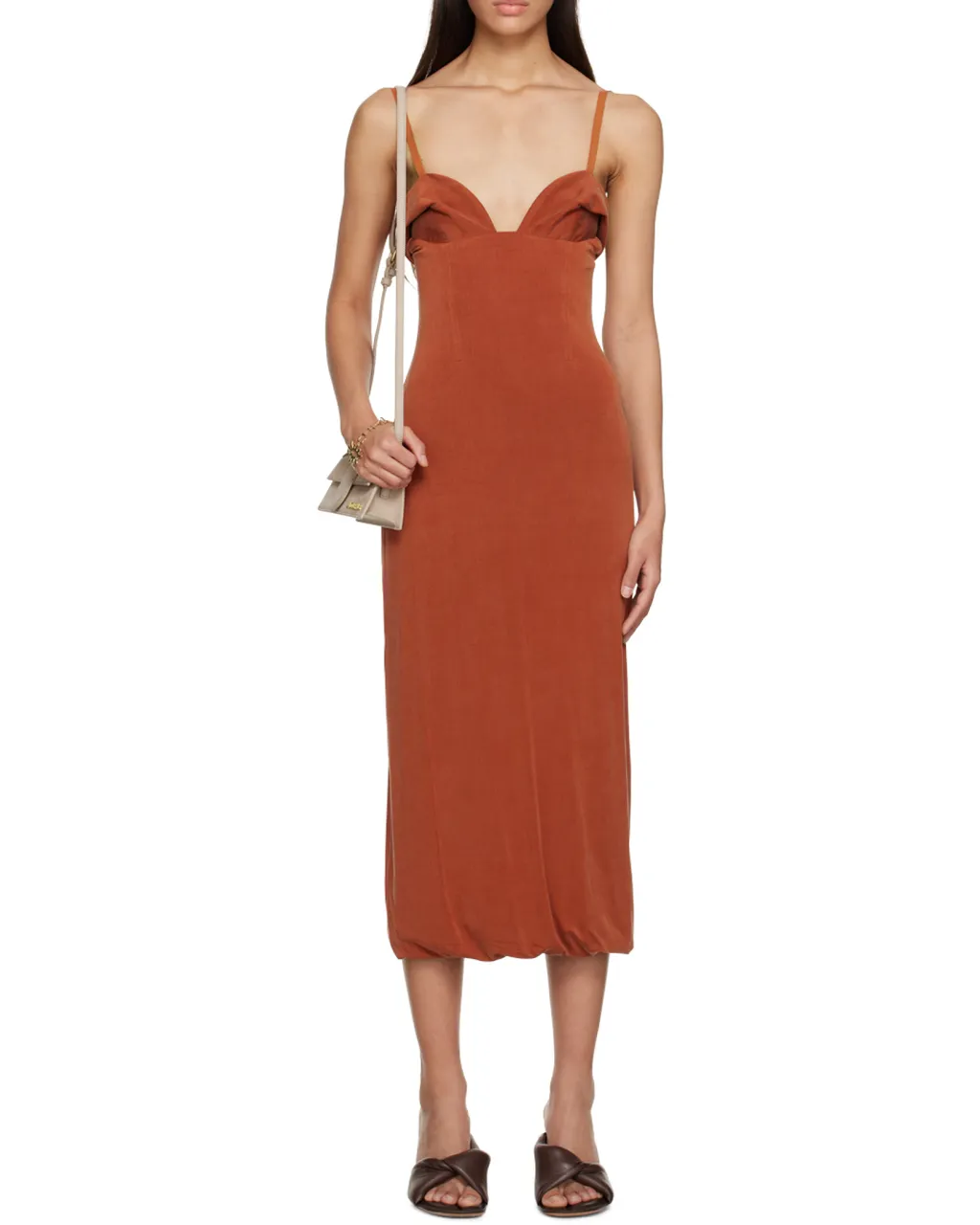 Praia Bustier-Neck Midi Dress