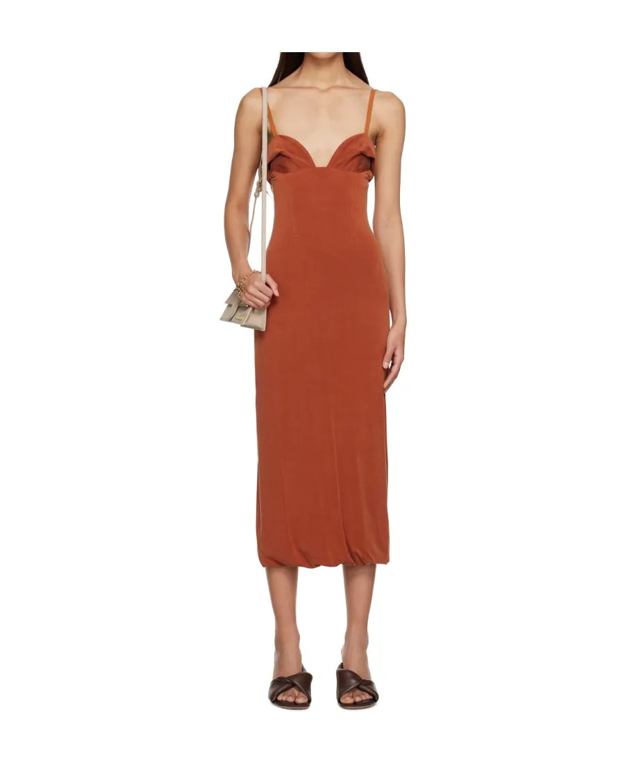 Praia Bustier-Neck Midi Dress