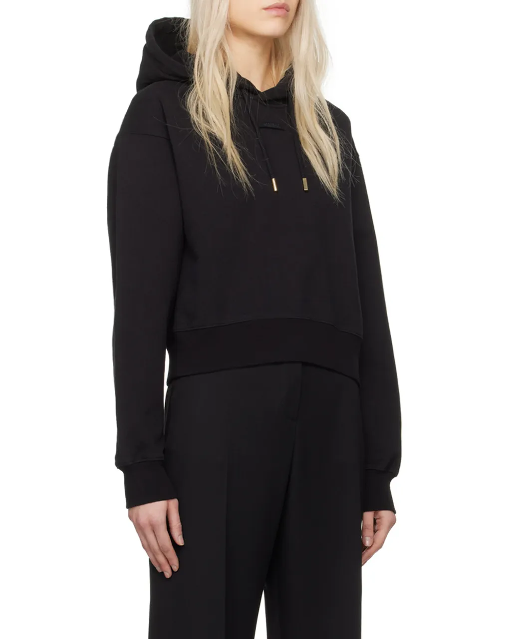 Logo Patch Drawstring Hoodie