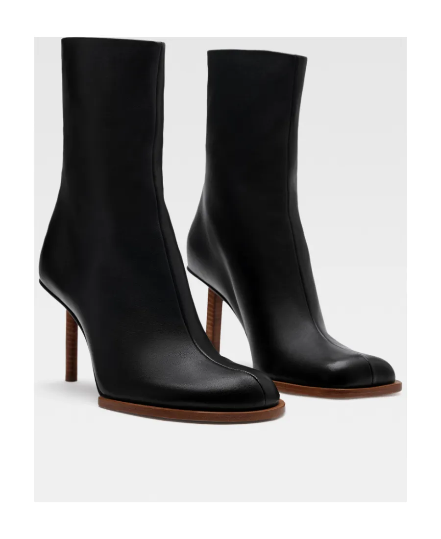 Round Square Ankle Boots