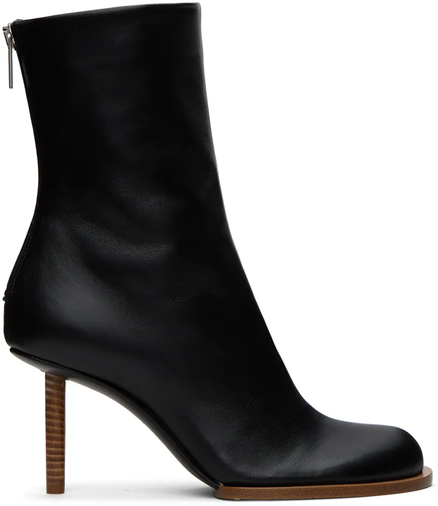 Round Square Ankle Boots