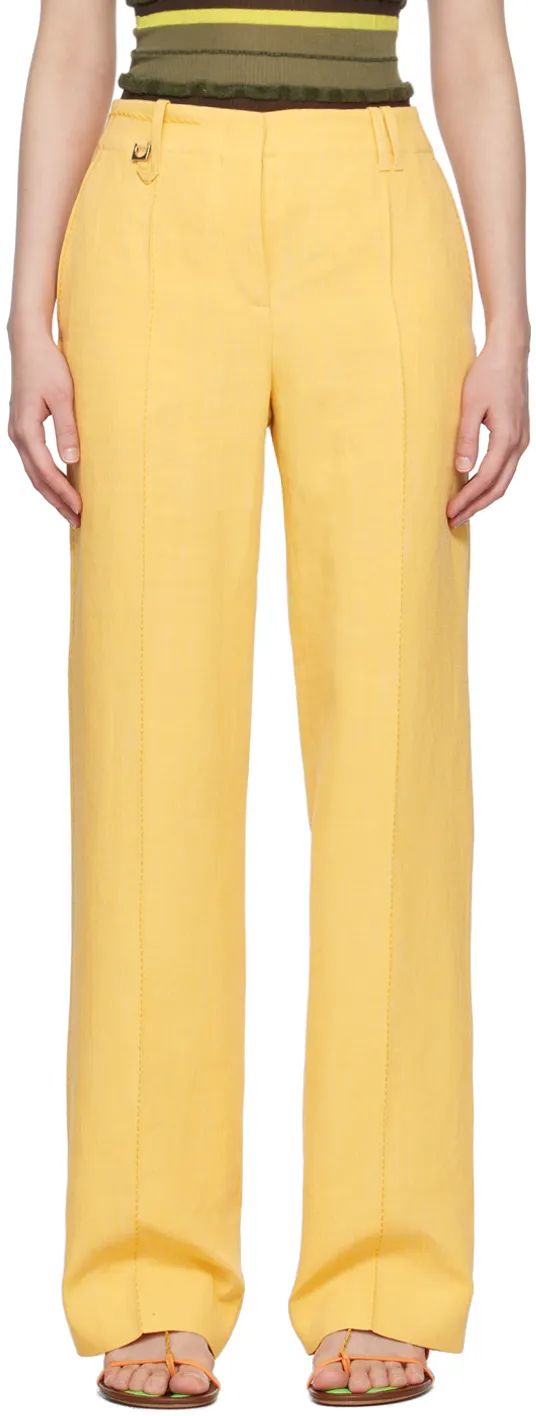 Stitched Pleated Trousers