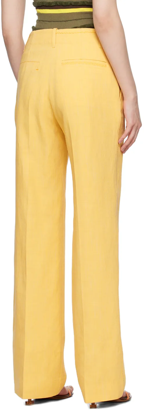 Stitched Pleated Trousers
