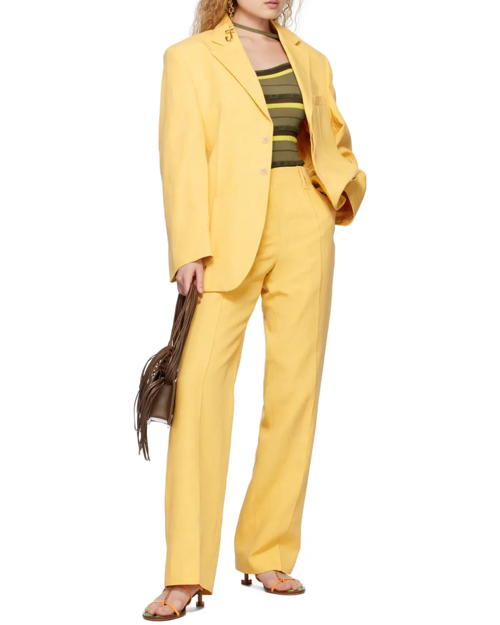Stitched Pleated Trousers