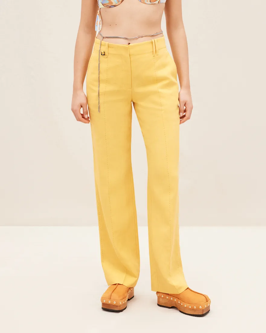 Stitched Pleated Trousers