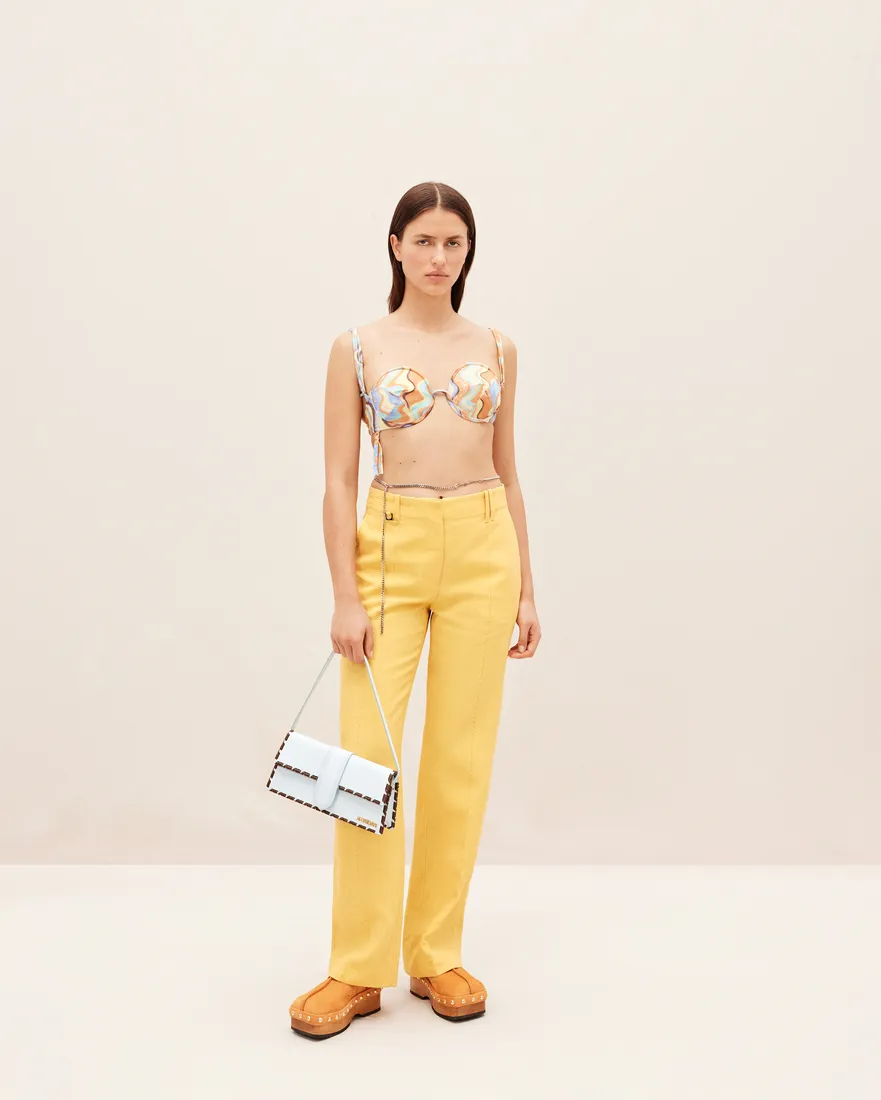 Stitched Pleated Trousers