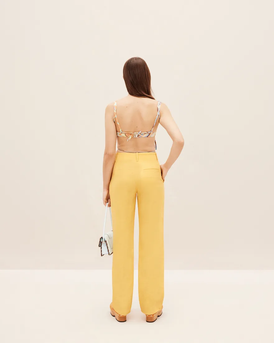 Stitched Pleated Trousers