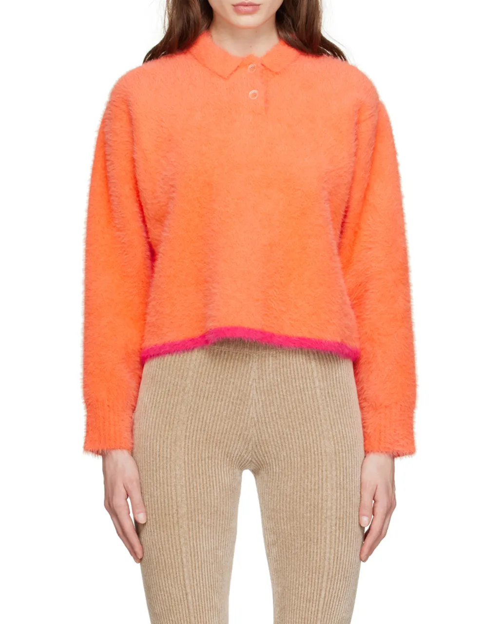 Long-Sleeved Polo Sweater