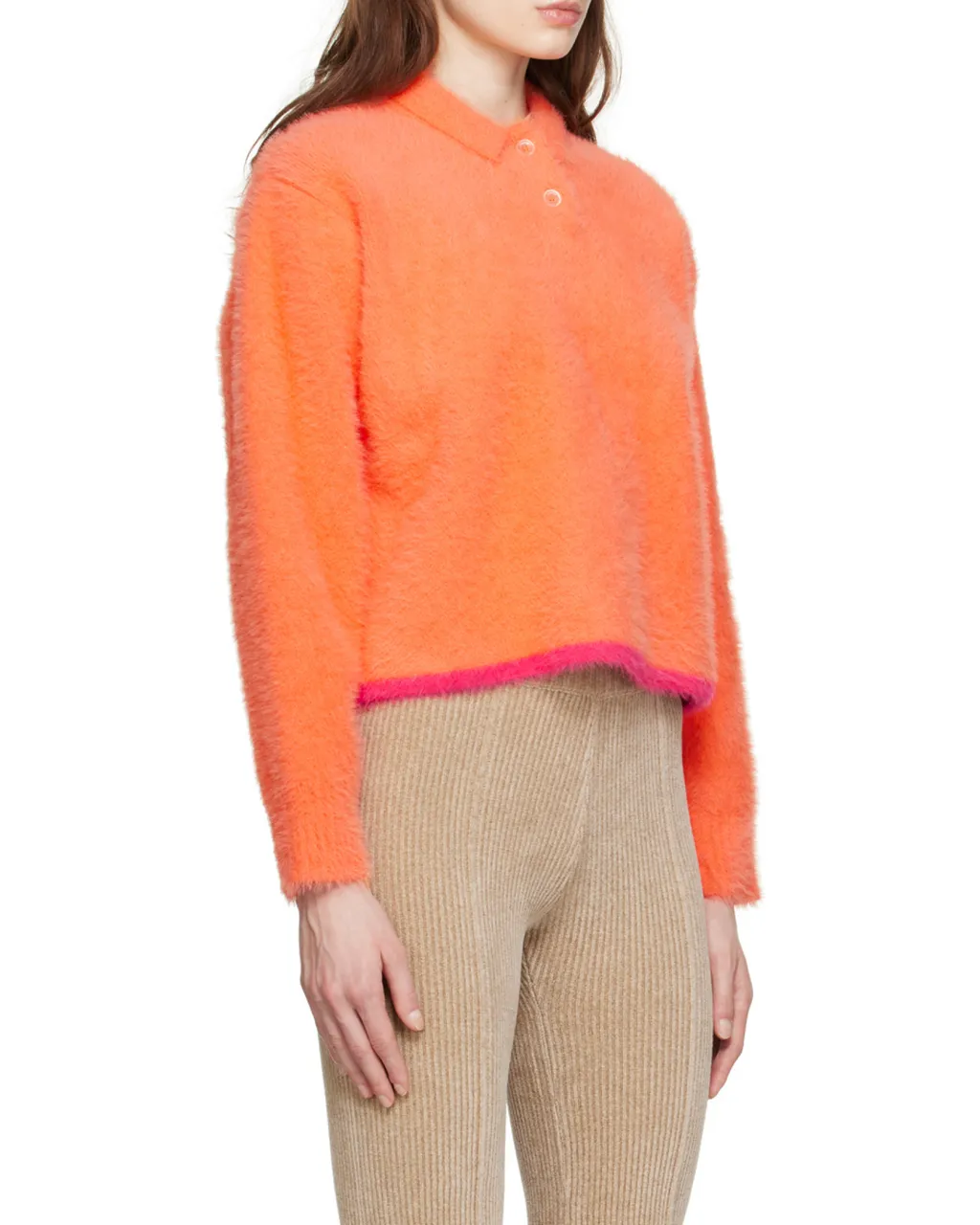 Long-Sleeved Polo Sweater