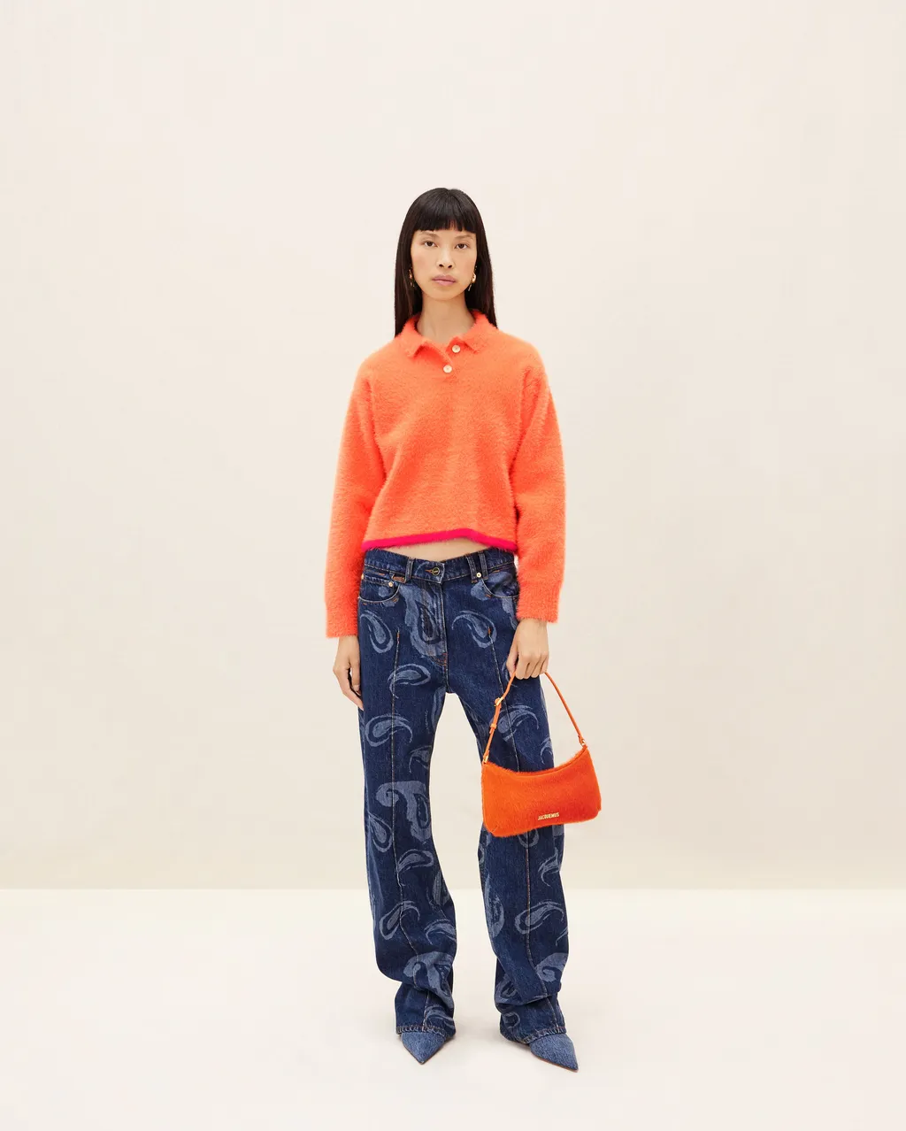 Long-Sleeved Polo Sweater