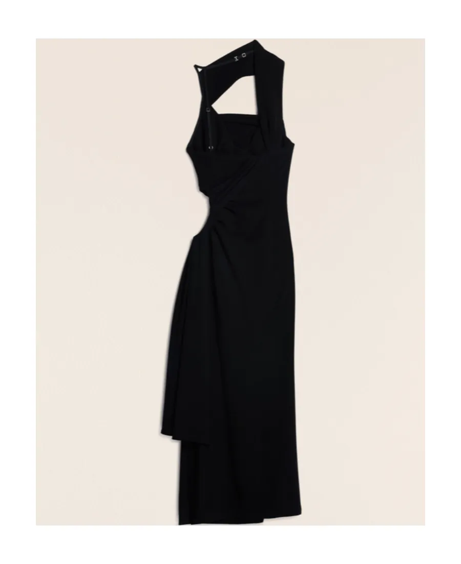 Draped Asymmetric Dress