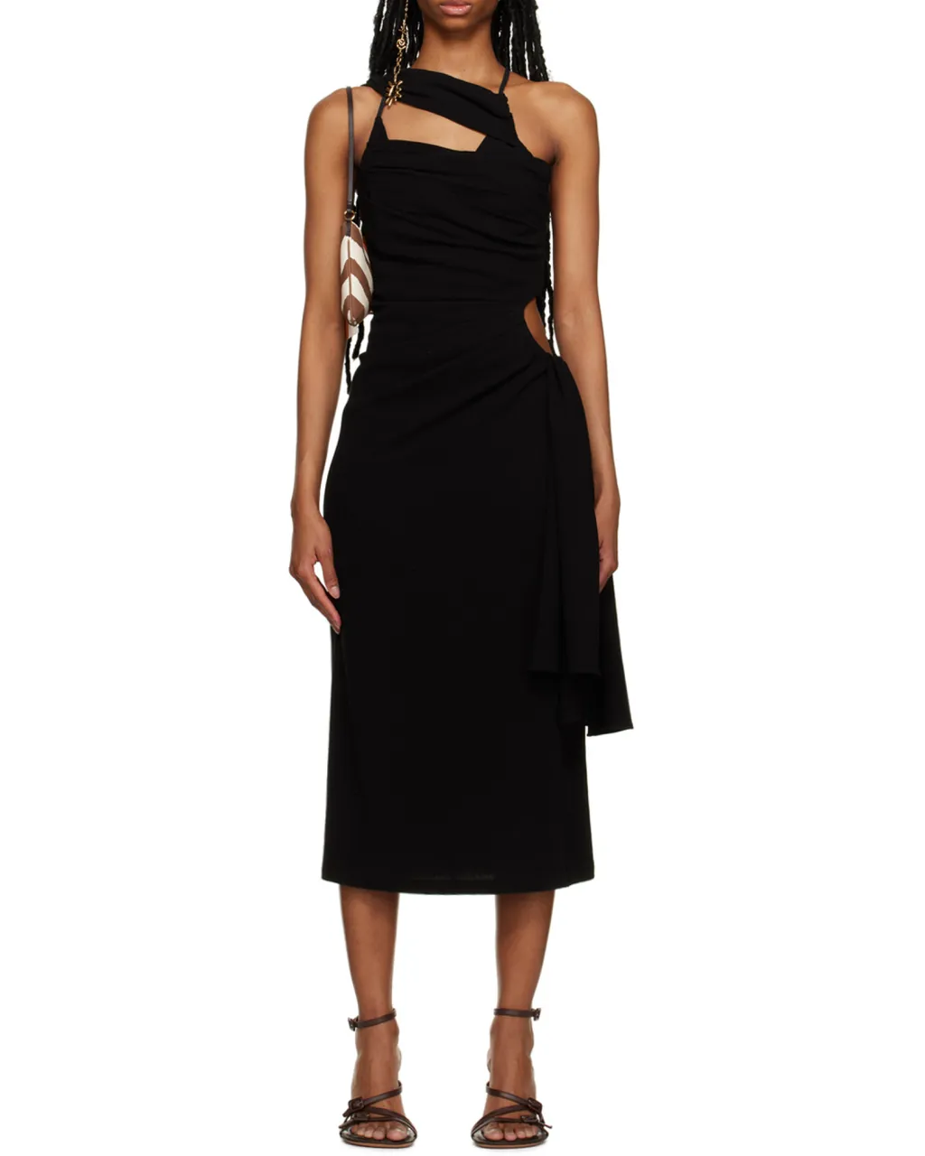 Draped Asymmetric Dress