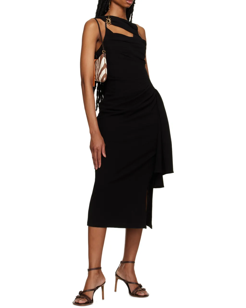 Draped Asymmetric Dress