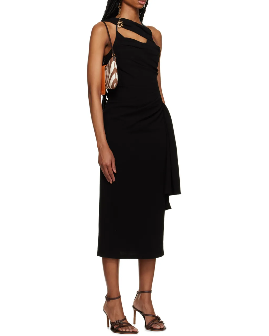 Draped Asymmetric Dress