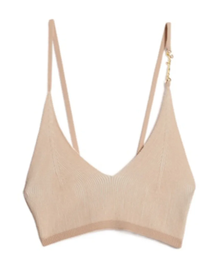 Pralu Logo-Plaque Cropped Top