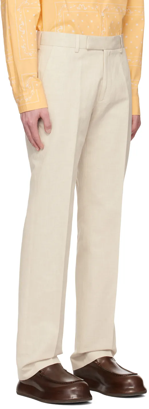 Le Pantalon Feijoa Mid-Rise Straight-Leg Trousers
