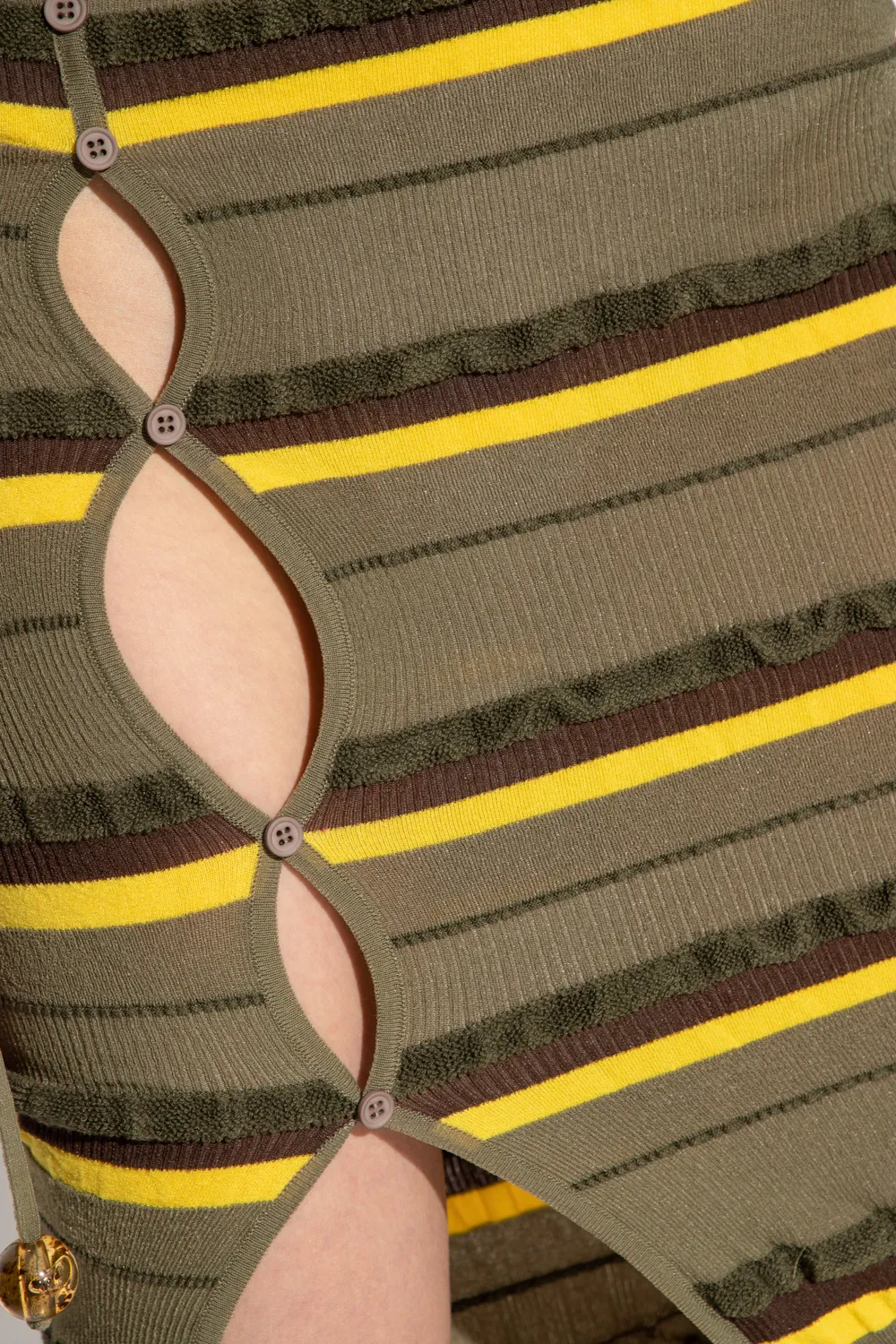 Asymmetric Striped Skirt