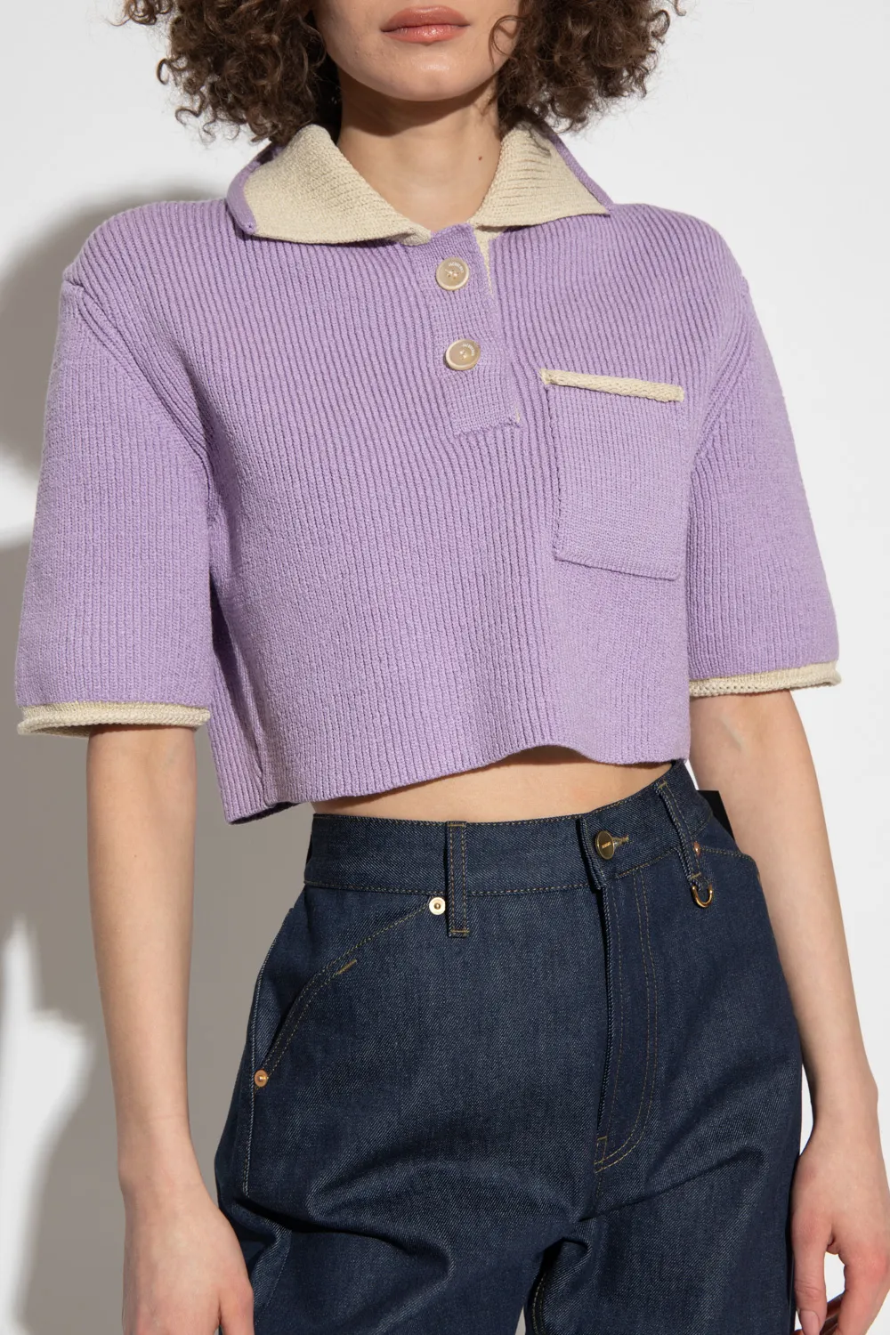 Le Polo Ribbed Knit Top