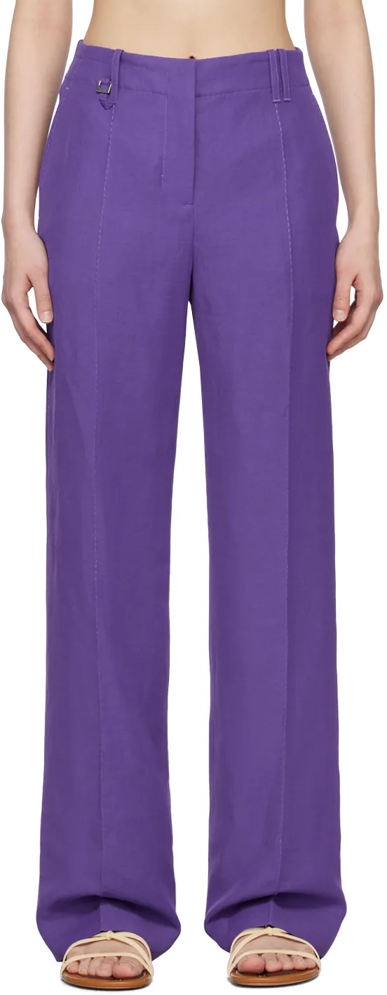 Mid-Rise Straight-Leg Trousers