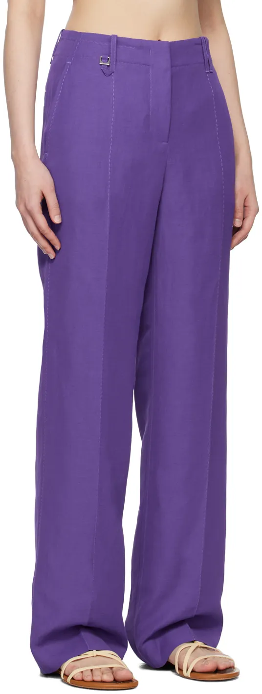 Mid-Rise Straight-Leg Trousers