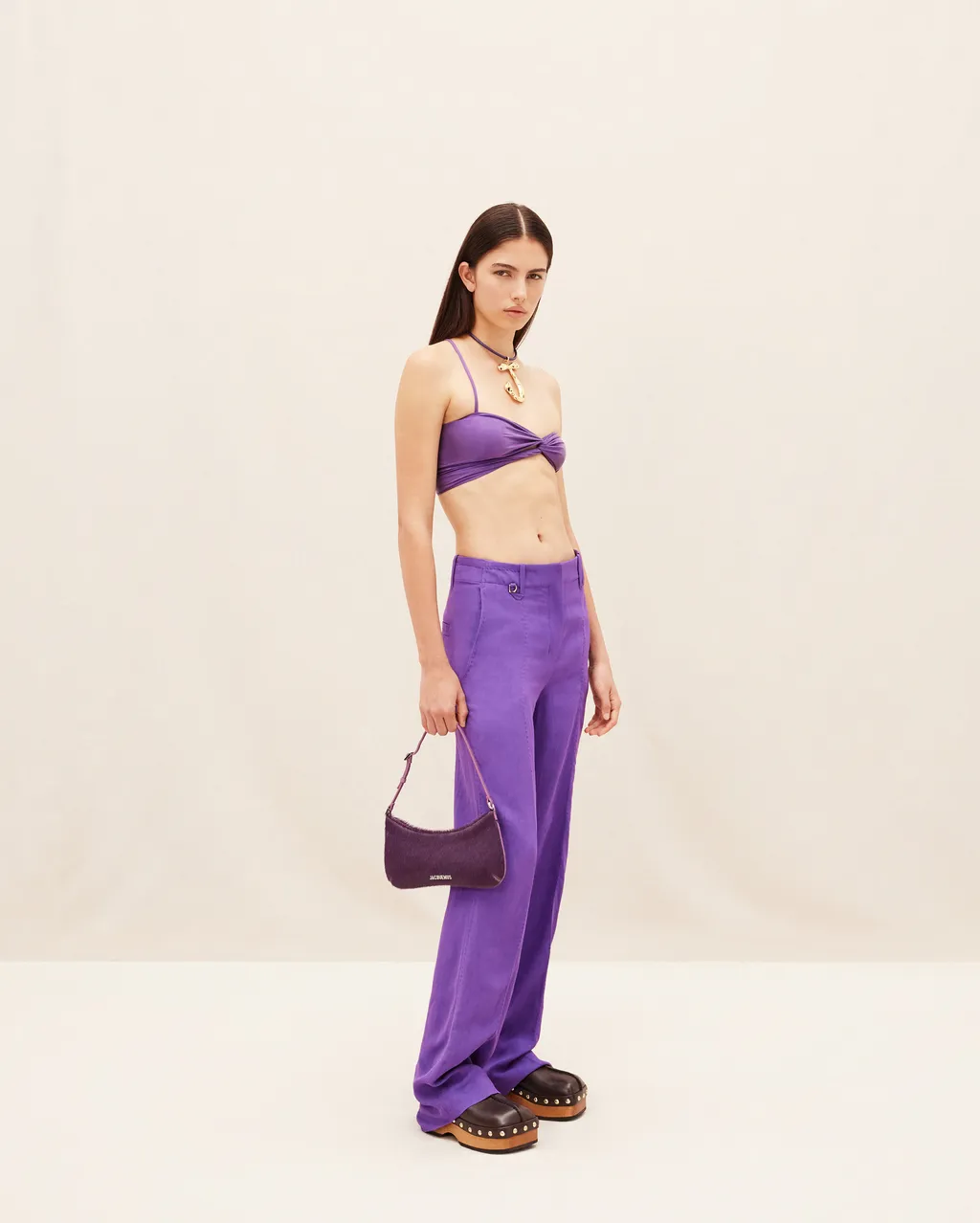 Mid-Rise Straight-Leg Trousers
