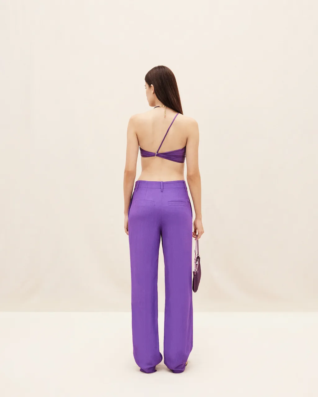 Mid-Rise Straight-Leg Trousers