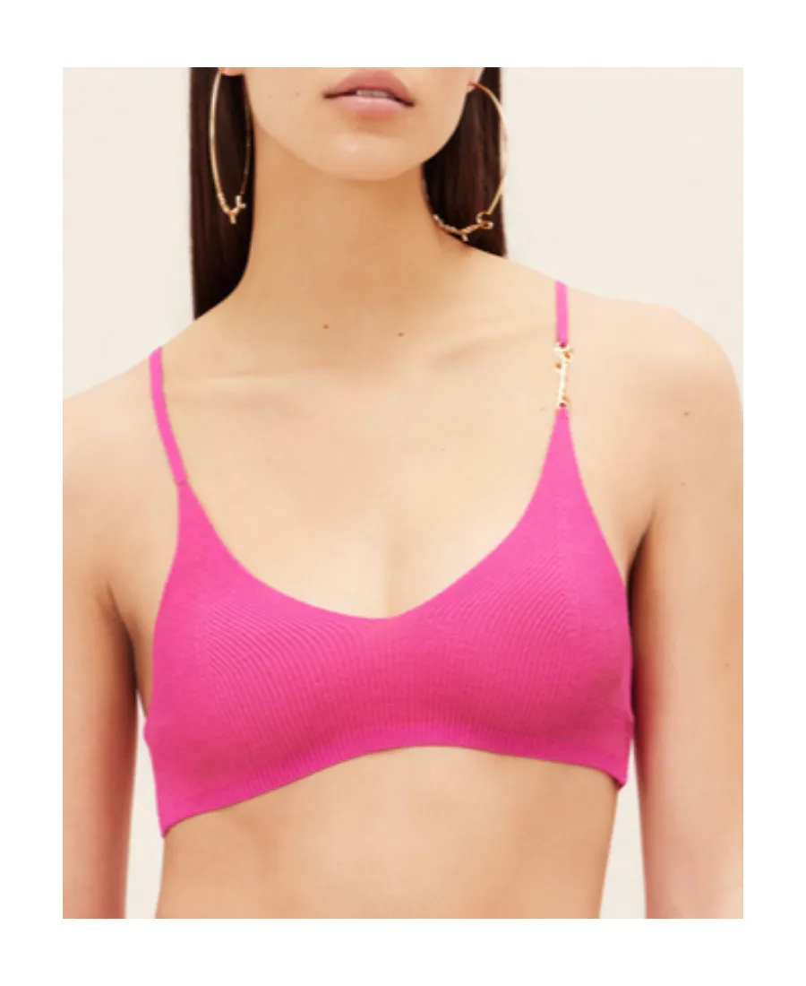 Pralu Logo-Plaque Cropped Top