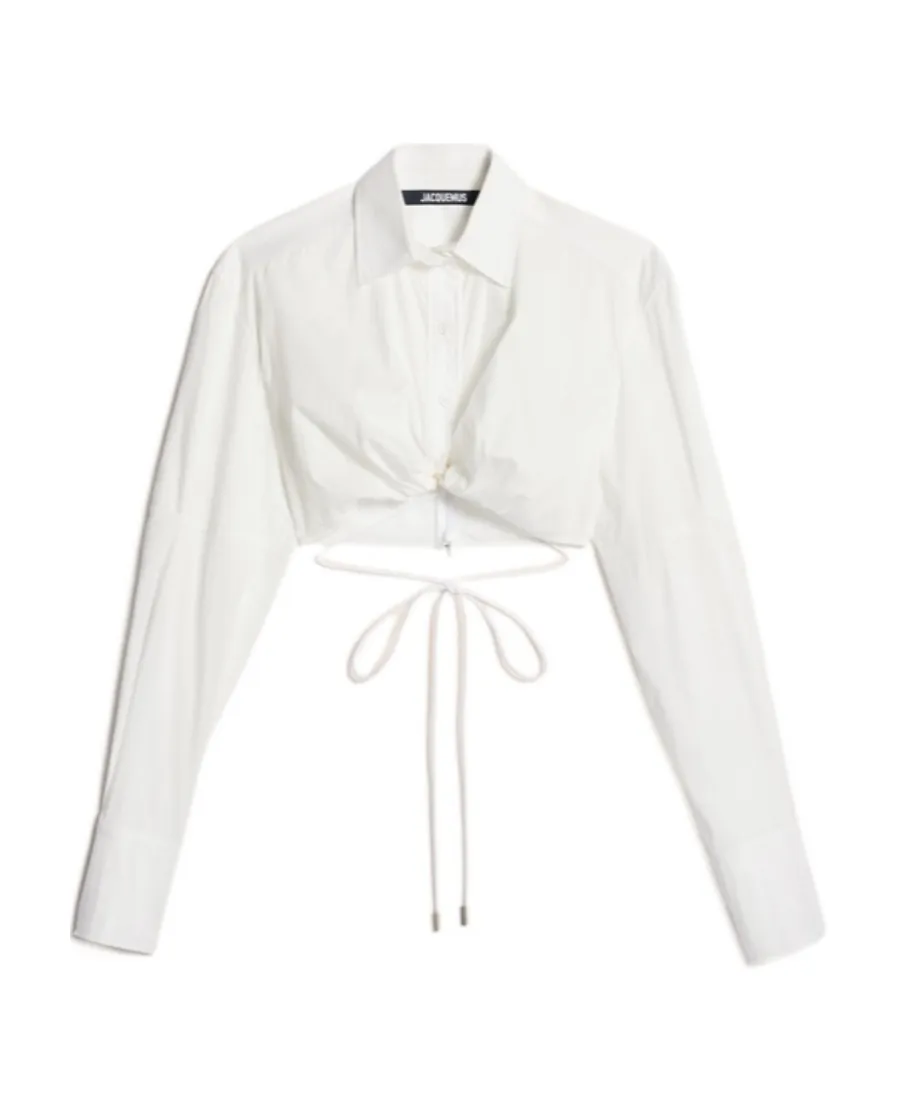 Long-Sleeve Crop Shirt