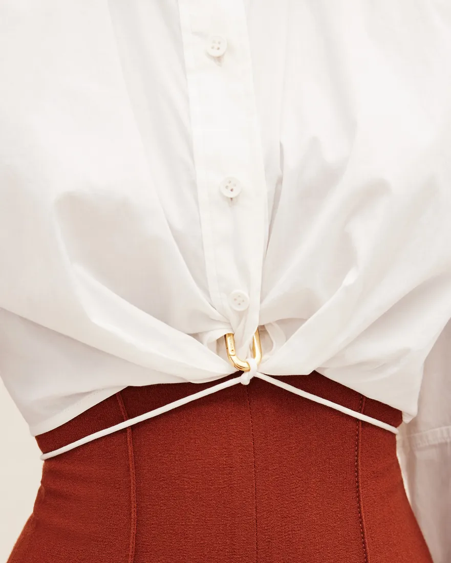Long-Sleeve Crop Shirt