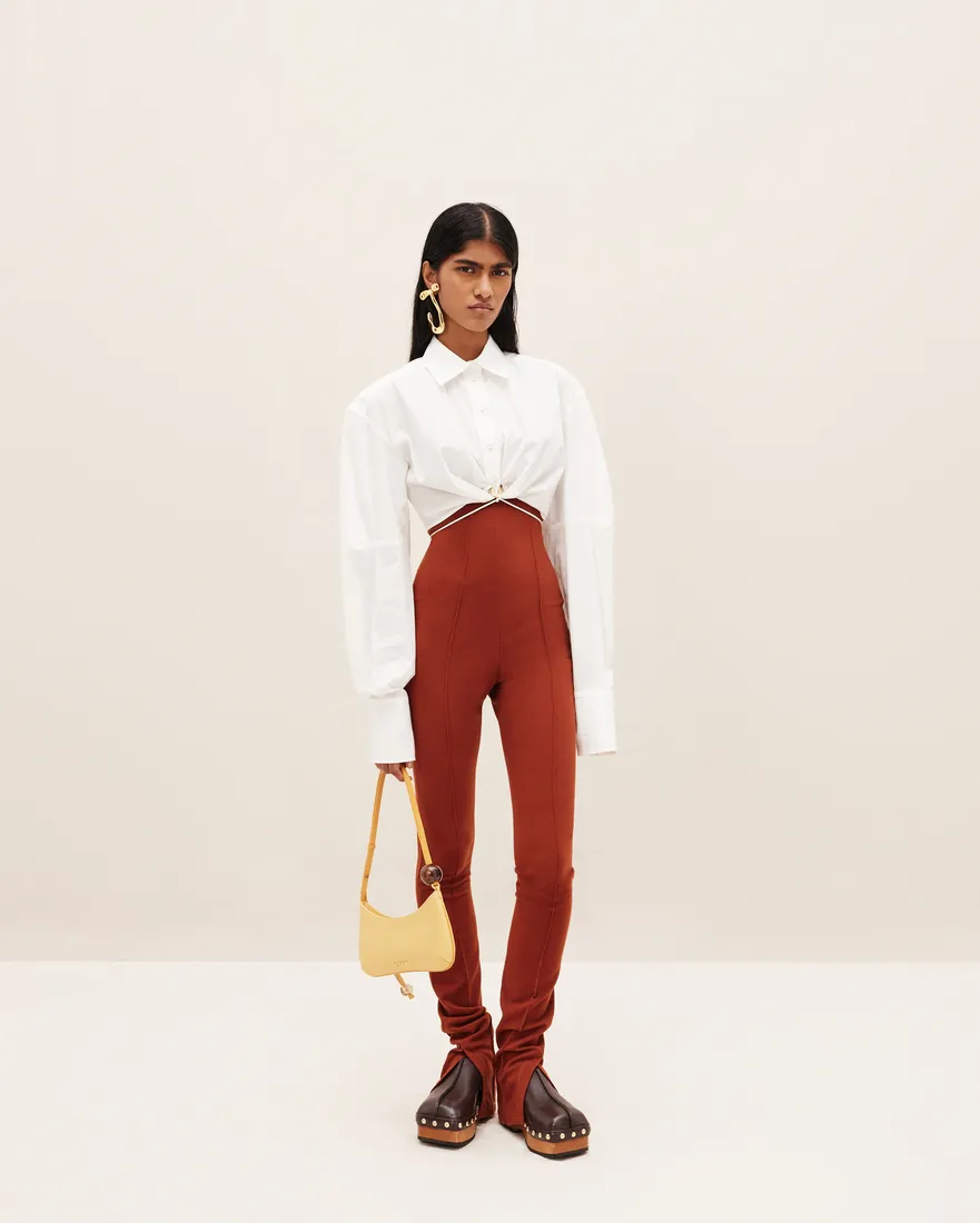 Long-Sleeve Crop Shirt