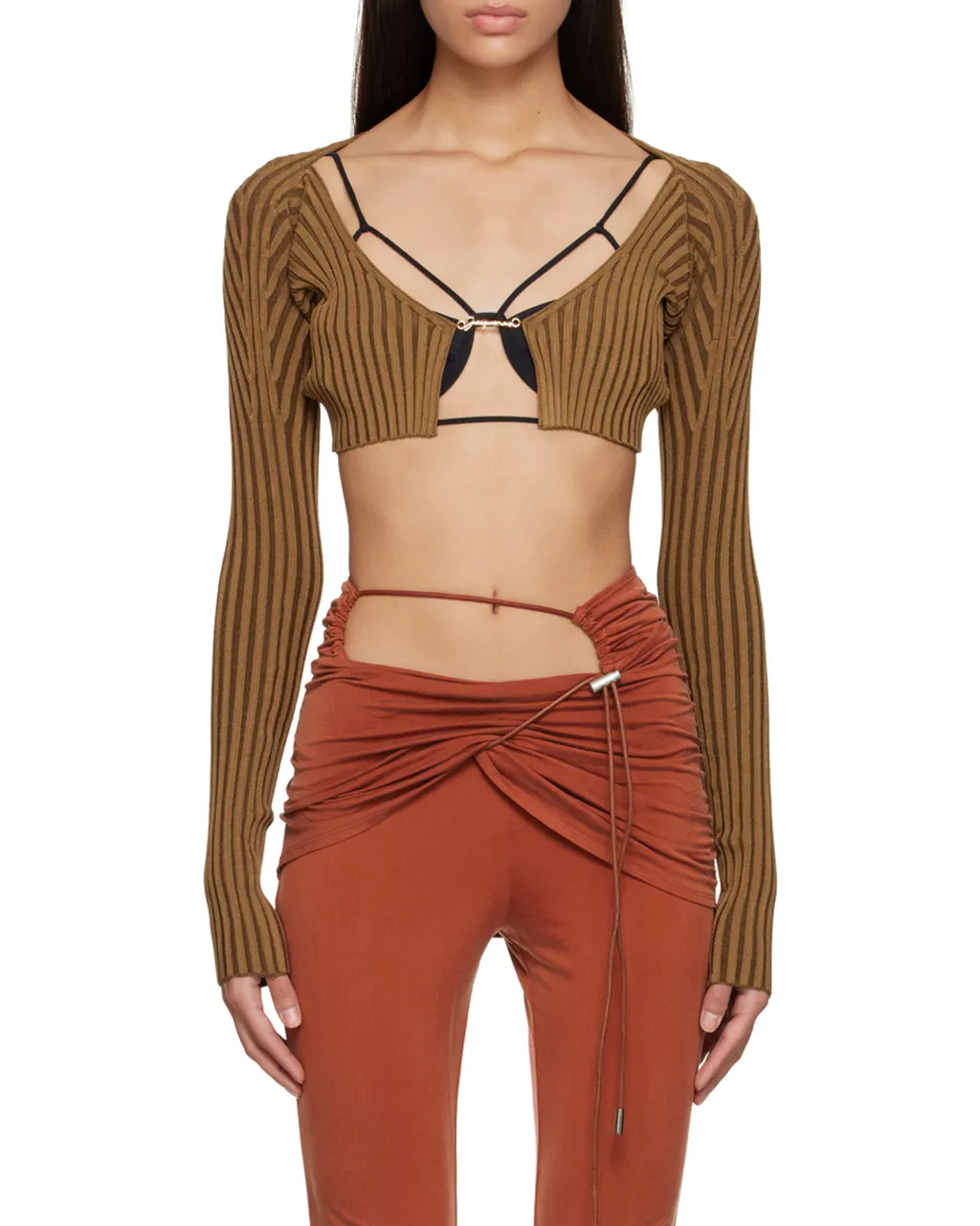 Logo-Lettering Cropped Cardigan