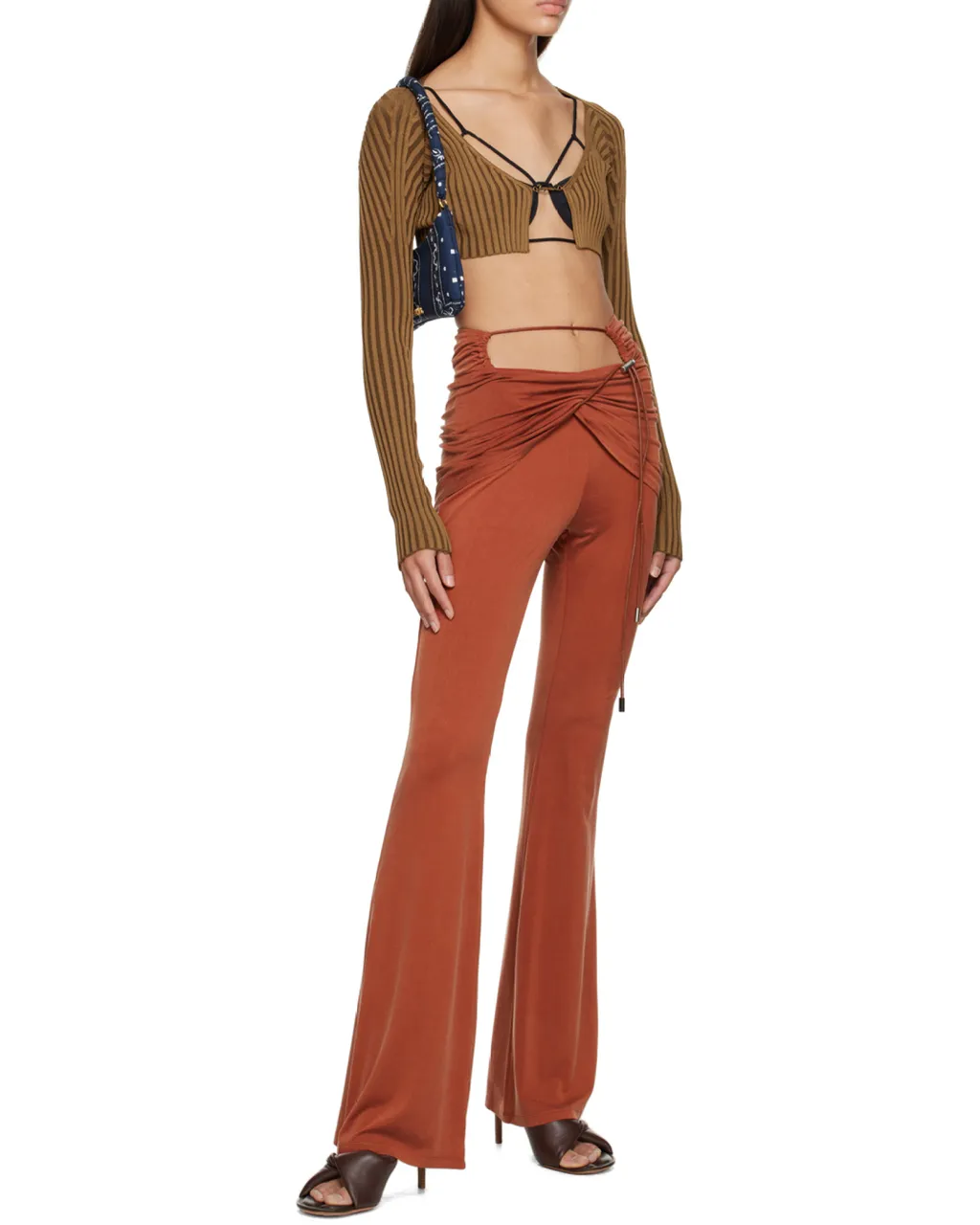 Logo-Lettering Cropped Cardigan
