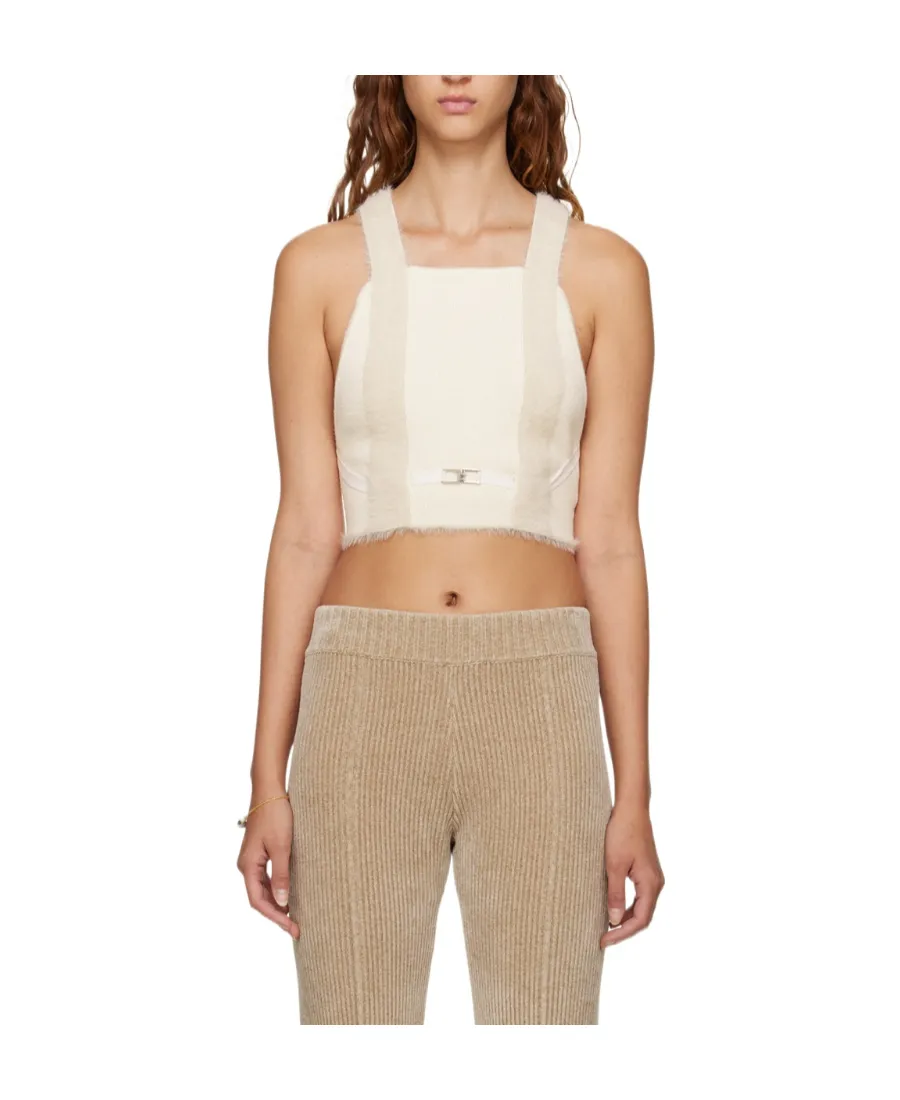Cropped Knitted Tank Top