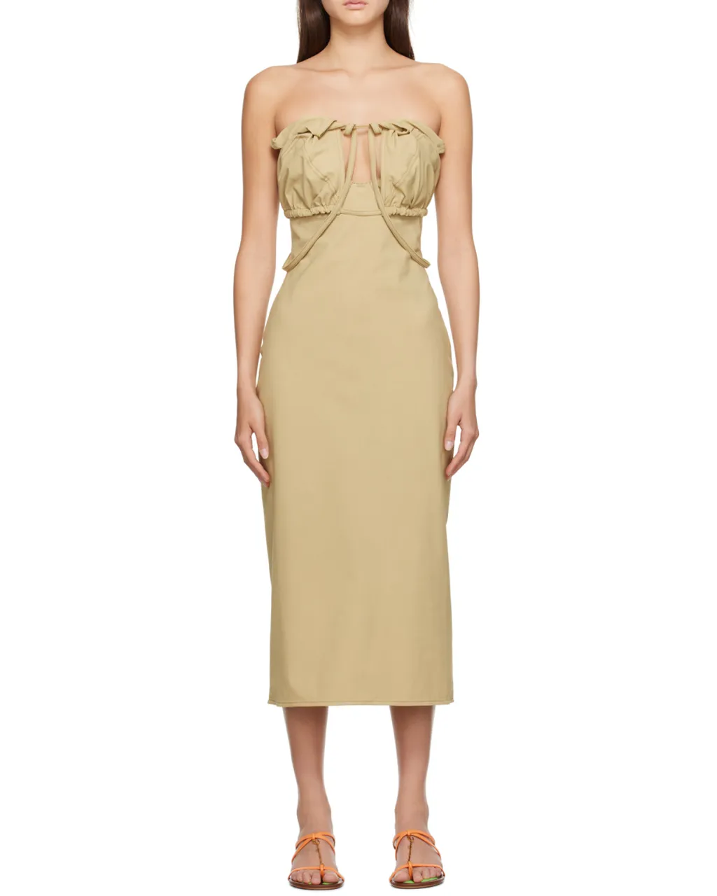 Strapless Cut-Out Detail Dress